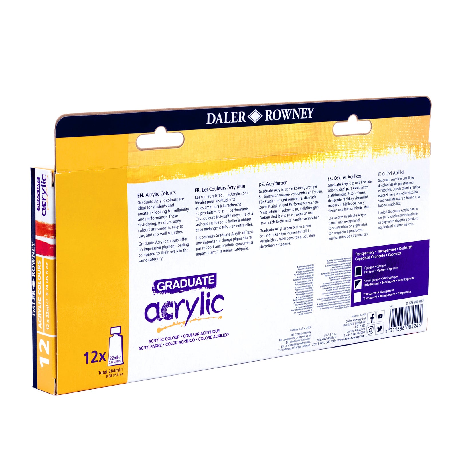 DALER ROWNEY Graduate сет акрилни бои 12 x 22 ml