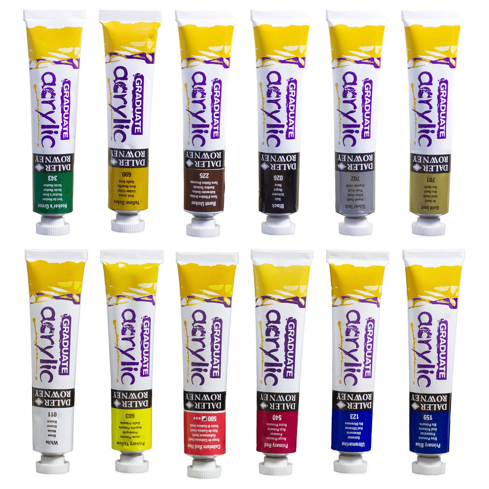 DALER ROWNEY Graduate сет акрилни бои 12 x 22 ml