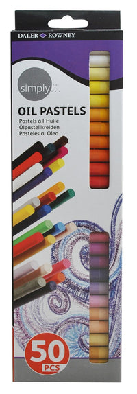 Маслени пастели DALER ROWNEY Simply – сет од 50 пар.