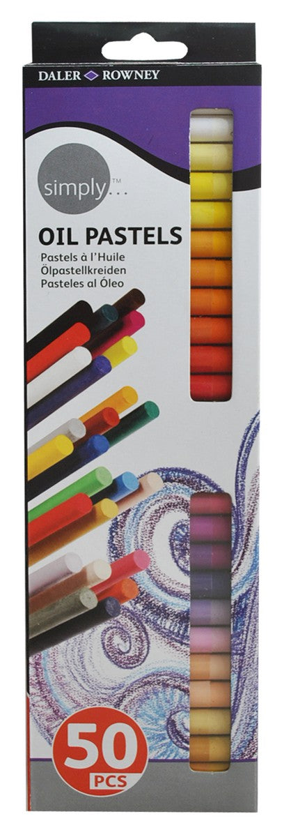 Маслени пастели DALER ROWNEY Simply – сет од 50 пар.