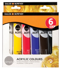 DALER ROWNEY D&R Simply сет акрилни бои 6 x 75 ml