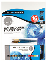 DALER ROWNEY Simply сет акварелни бои 12 пар. со додатоци
