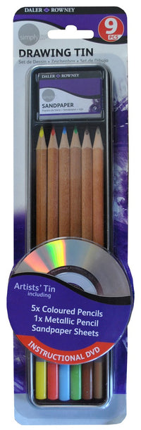 DALER ROWNEY D&R Simply сет за скицирање со прибор 9 парчиња