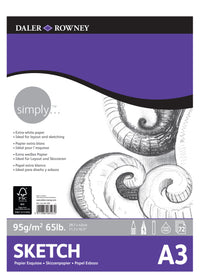 DALER ROWNEY Simply скицар за скицирање A3 95 g 72 листа лепен