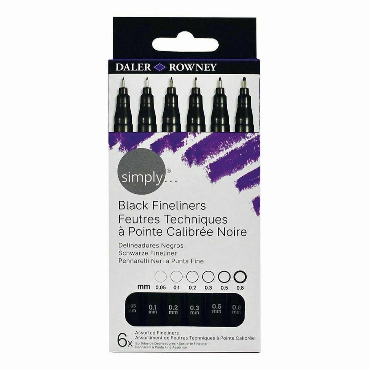 DALER ROWNEY D&R Simply сет лајнери 0,05 до 0,8 mm