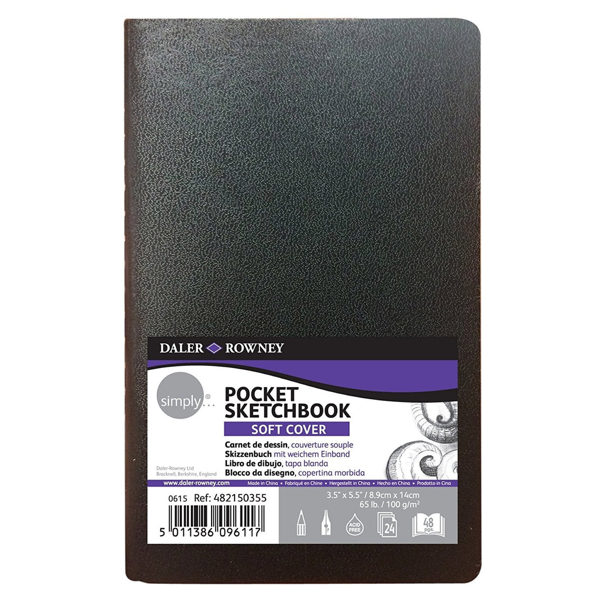 DALER ROWNEY Simply џебен скицен блок 100 g 24L лепен
