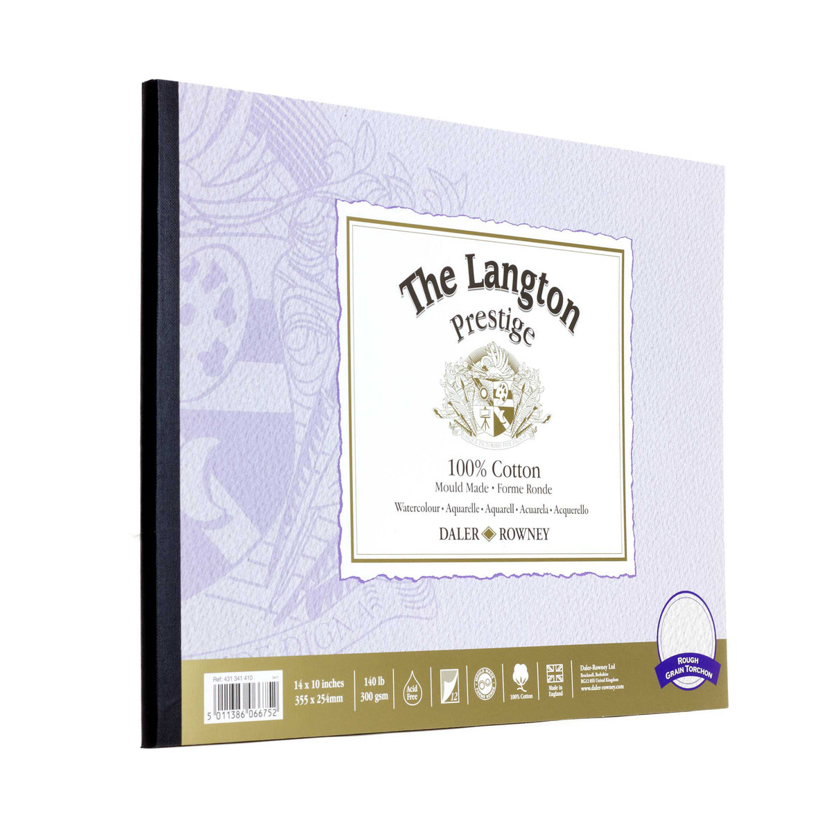 DALER ROWNEY The Langton Prestige акварелен блок CP Natural White 300 g 12L 25,4 x 35,6 cm