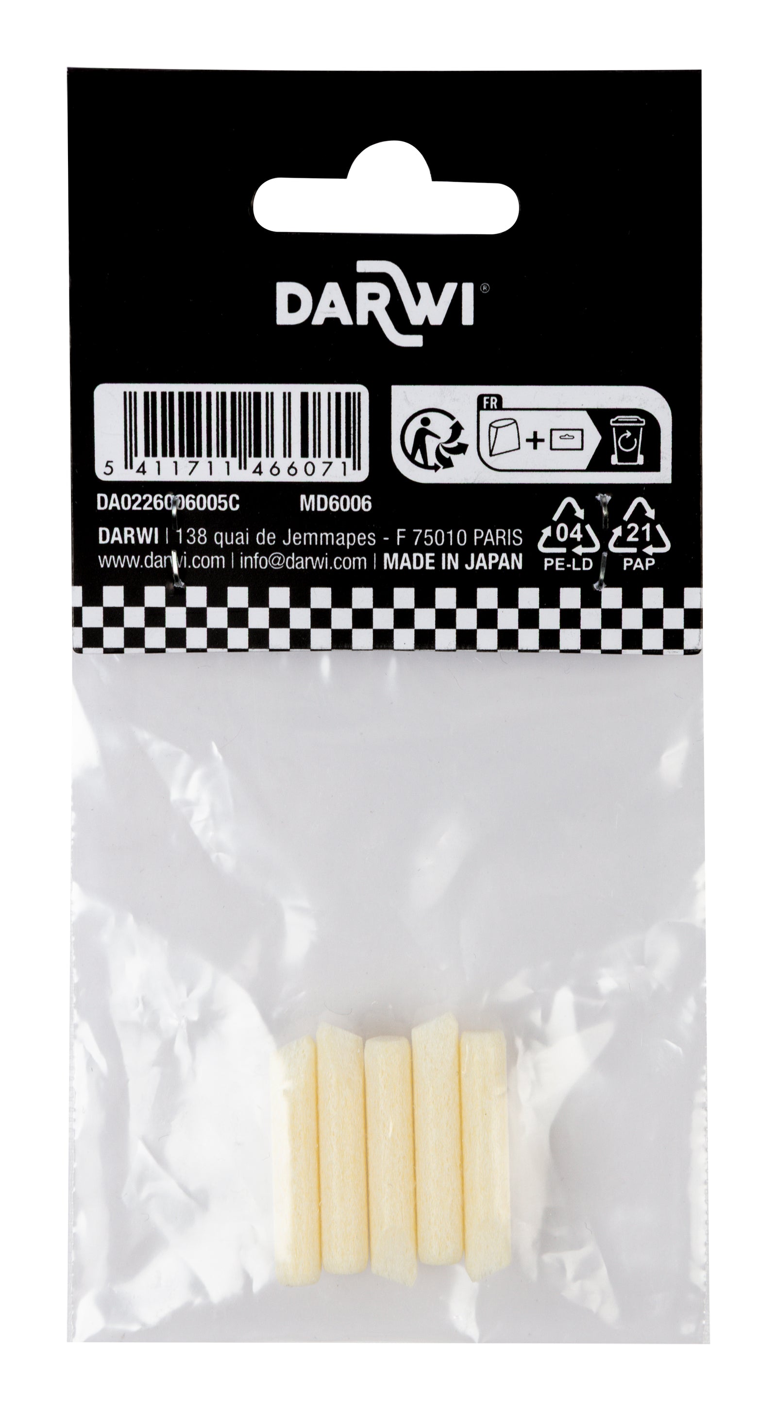 Резервни врвови за маркери DARWI Marbel 6 mm – 5 пар.