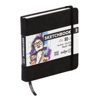 DARWI скицир блок Black 14 x 14 cm, 140 g/m2, 80 листа