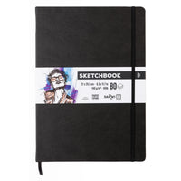 DARWI скицир блок Black A4 140 g 80L