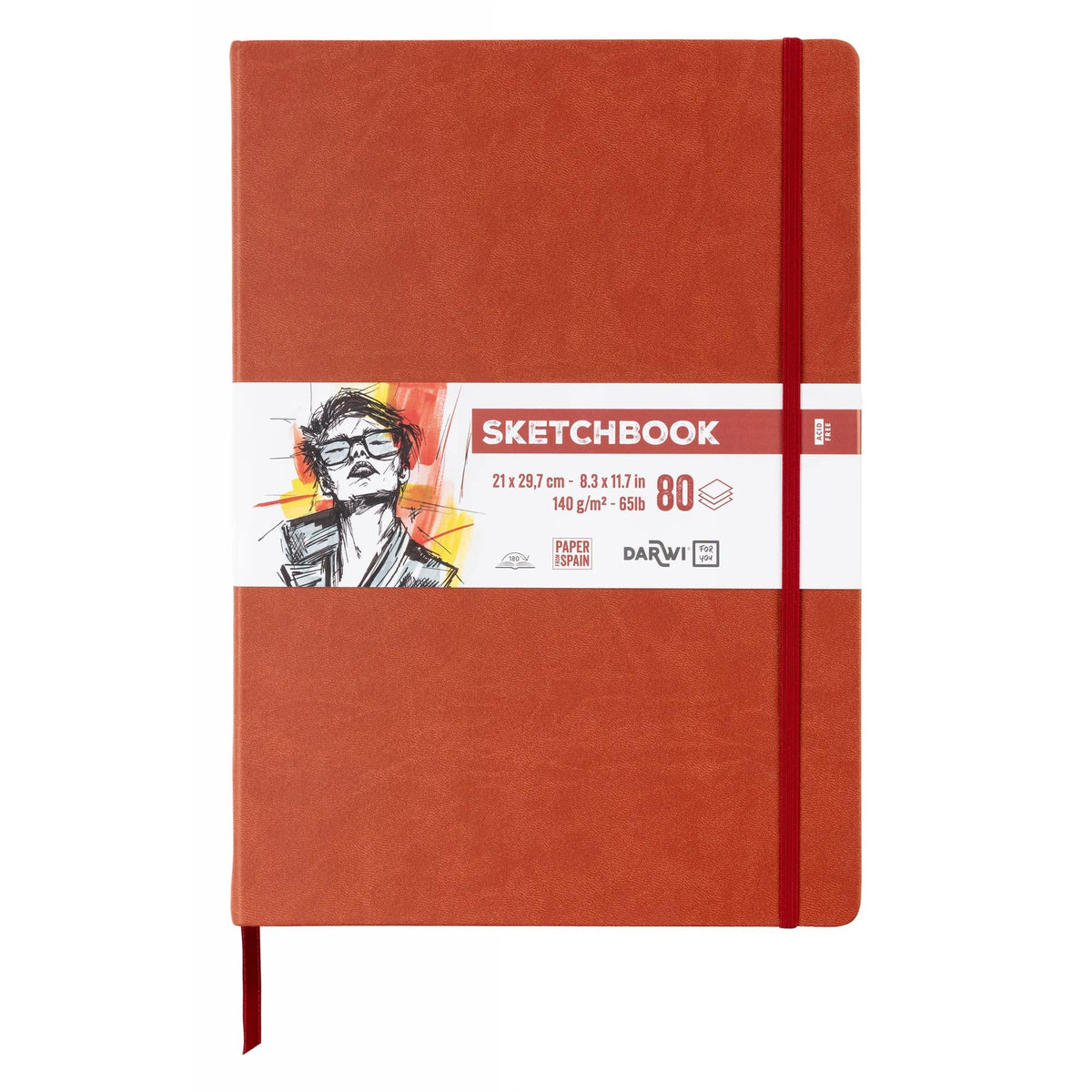 DARWI скицник блок Terracotta A4 140 g 80L