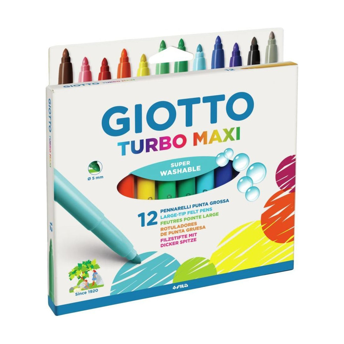 Дебели фломастери што се перат GIOTTO Turbo Maxi 5 mm