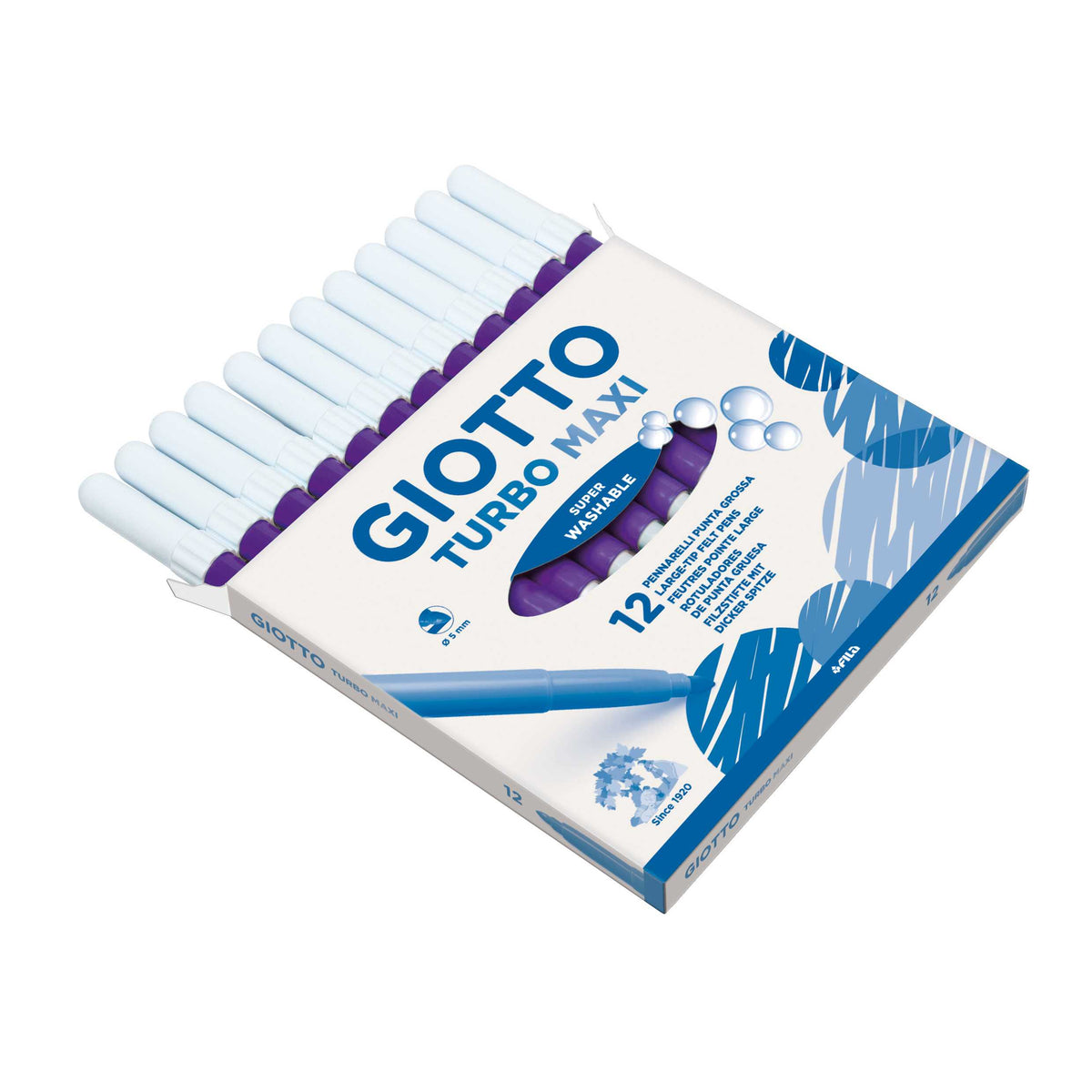 Дебели фломастери што се перат GIOTTO Turbo Maxi 5 mm – виолетова