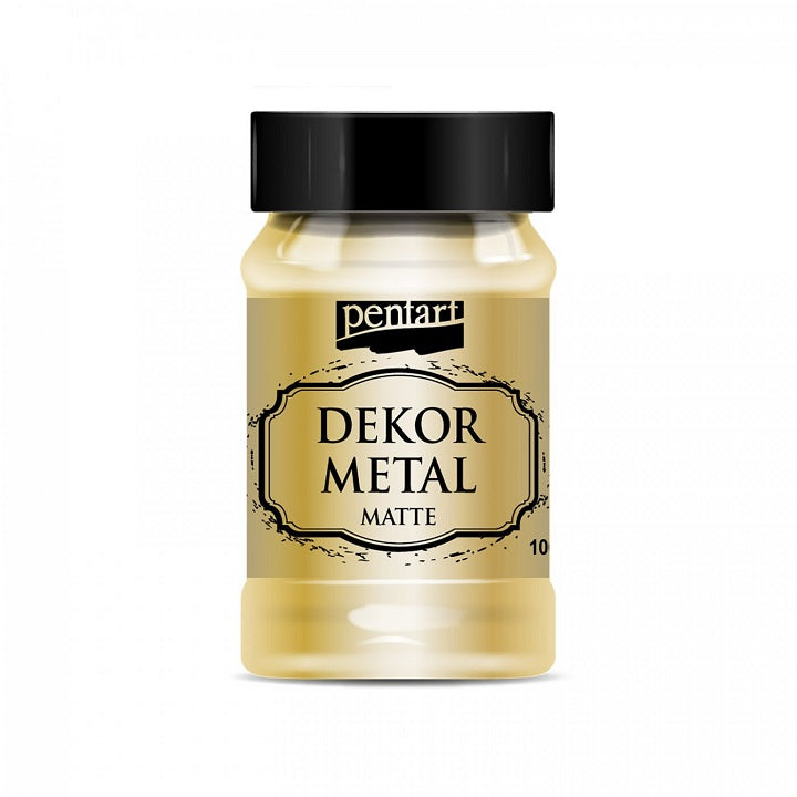 Декоративна боја Pentart 100 ml матна металик - 2