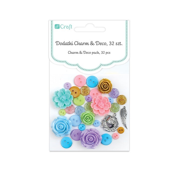 Декоративни додатоци Charm & Deco So Pastel - пакување од 32 бр