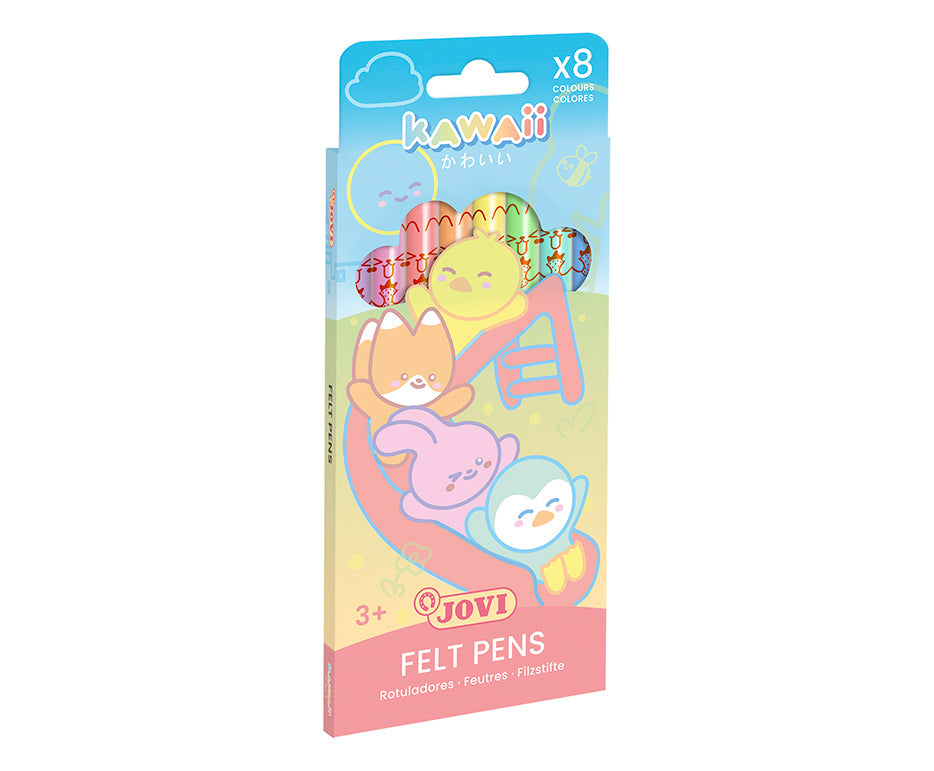 Детски фломастери JOVI Kawaii / сет од 8 пар. - 3 mm