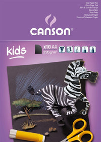 Детски скицар CANSON Kids 220 g - 10 листа, 24 x 32 cm, лепен