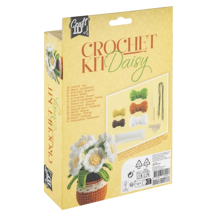DIY Комплет за хеклање саксија со маргаритки - 2
