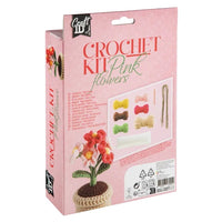 DIY комплет за хеклање саксија со розови цветови - 3