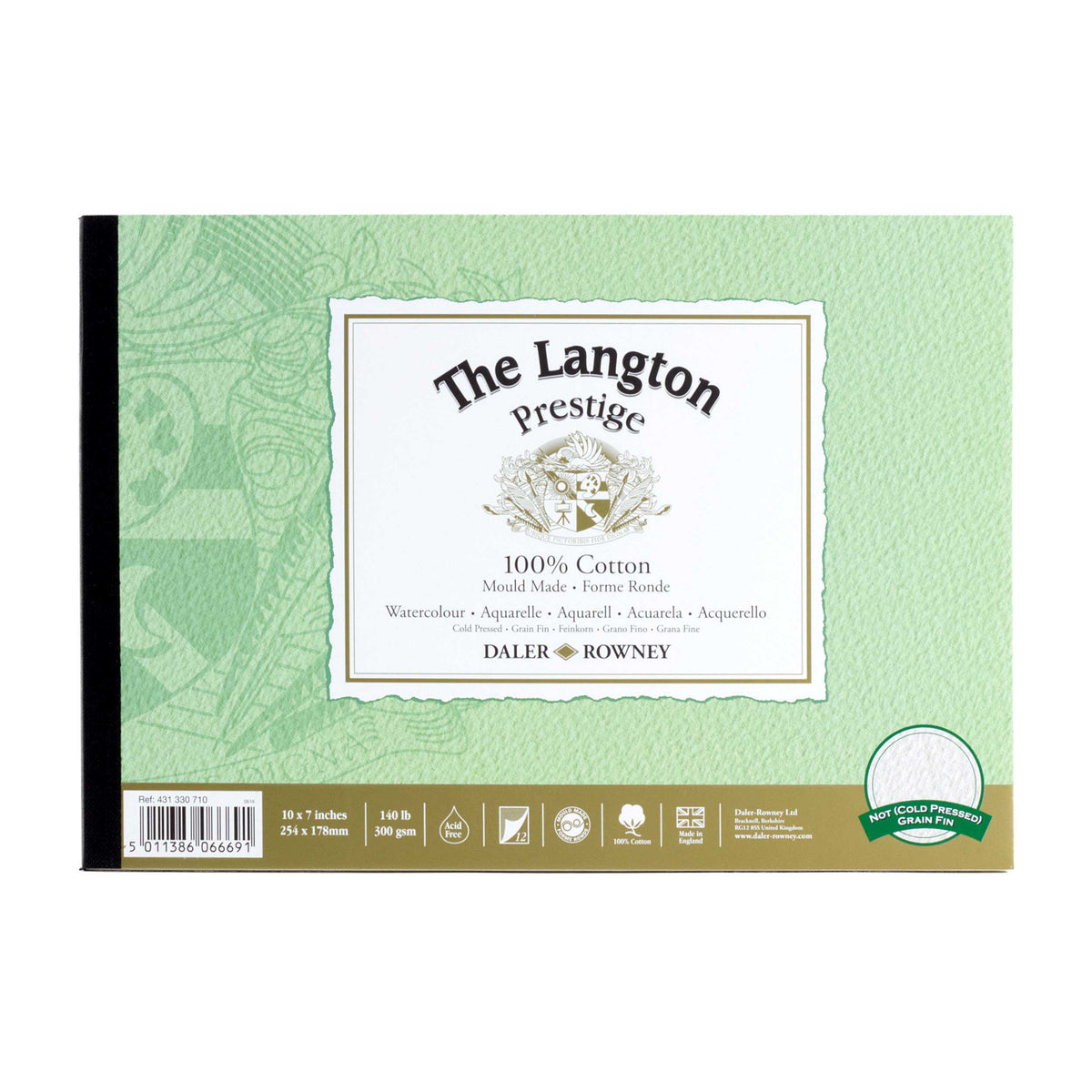 Акварелен блок DALER ROWNEY The Langton Prestige 300 g/m² – 12 листа – 17,8 × 25,4 см