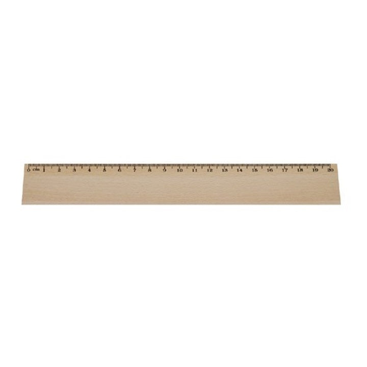 Дрвен линијар 20 cm
