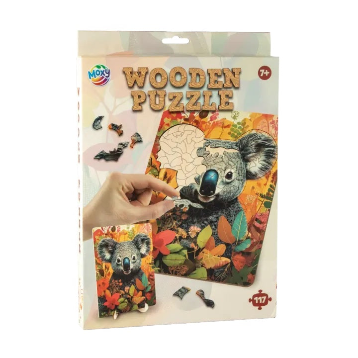 Дрвена сложувалка Koala Unique Shapes 130 парчиња MOXY - 5