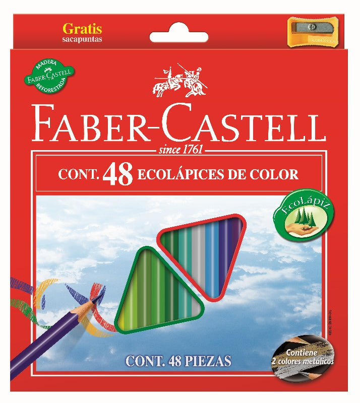 Дрвени бои ECO Triangular standard сет - 48 бои