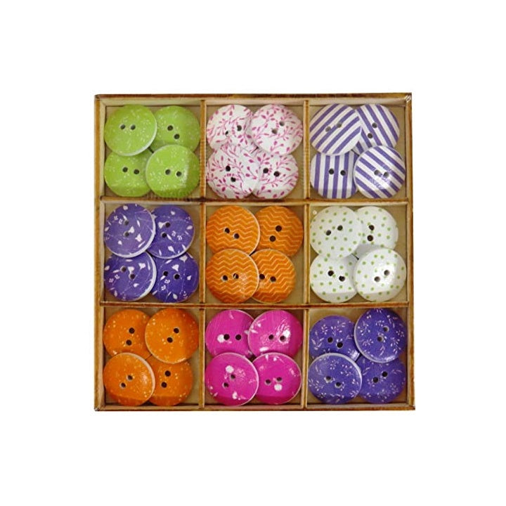 Дрвени копчиња Craft Sensations 36 парчиња