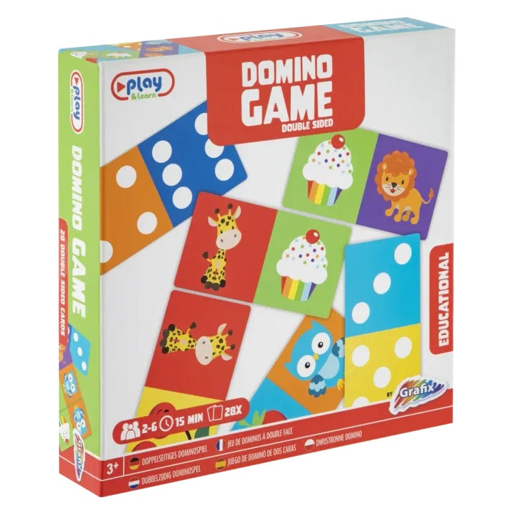 Двострана игра Домино - 28 едукативни картички - 1