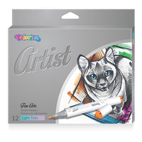 Двострани пастелни маркери за скицирање Colorino Artist 12 парчиња - 1