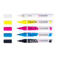 ROYAL TALENS Ecoline сет акварелни пенкала со четкичка PRIMARY 5 бои