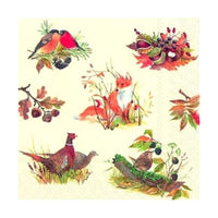 Еко салфетки за декупаж Autumn Wildlife - 1 парче