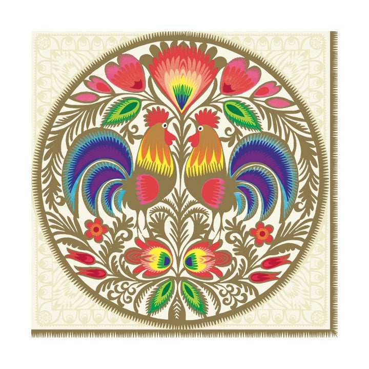 Еко салфетки за декупаж Lowicz Round Cutout Gold - 1 парче