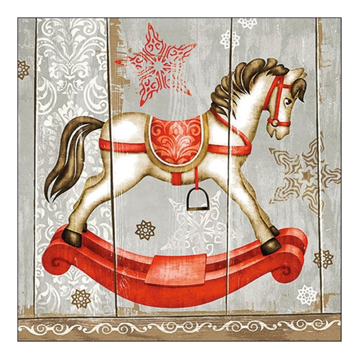 Еко салфетки за декупаж Rocking Horse - 1 парче