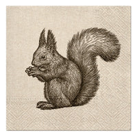 Еко салфетки за декупаж Squirrel - 1 парче