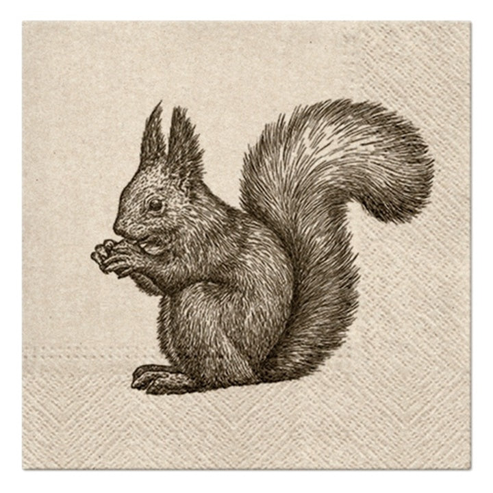 Еко салфетки за декупаж Squirrel - 1 парче