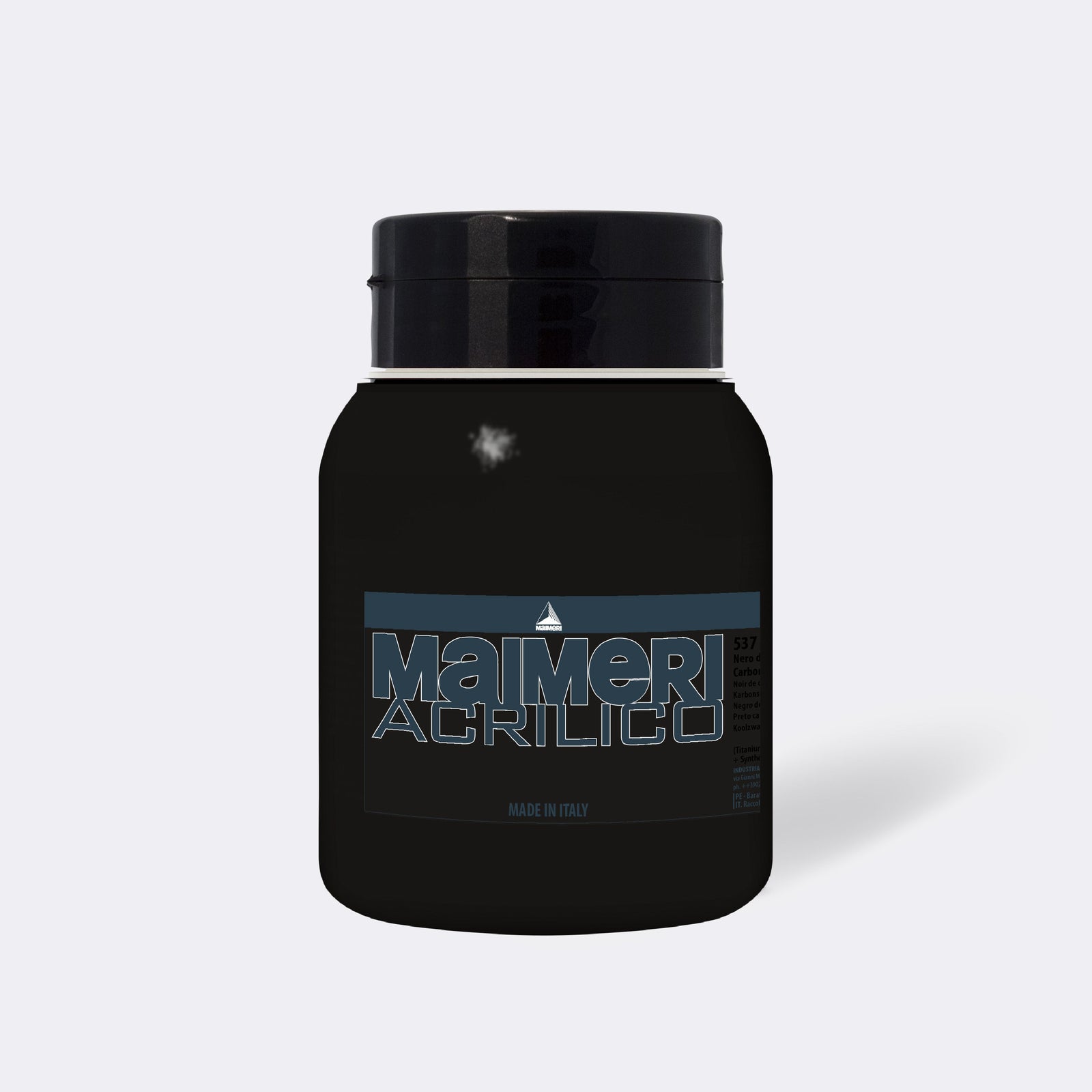 Фина акрилна боја MAIMERI Acrilico 1000 ml – Јаглено црна