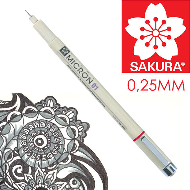 Фломастер за техничко цртање SAKURA Pigma Micron BLACK - 3