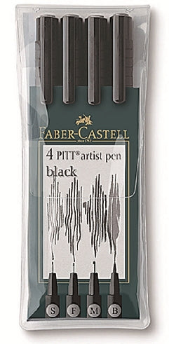 Фломастери Art Pen PITT сет 4 [S-F-M-B]