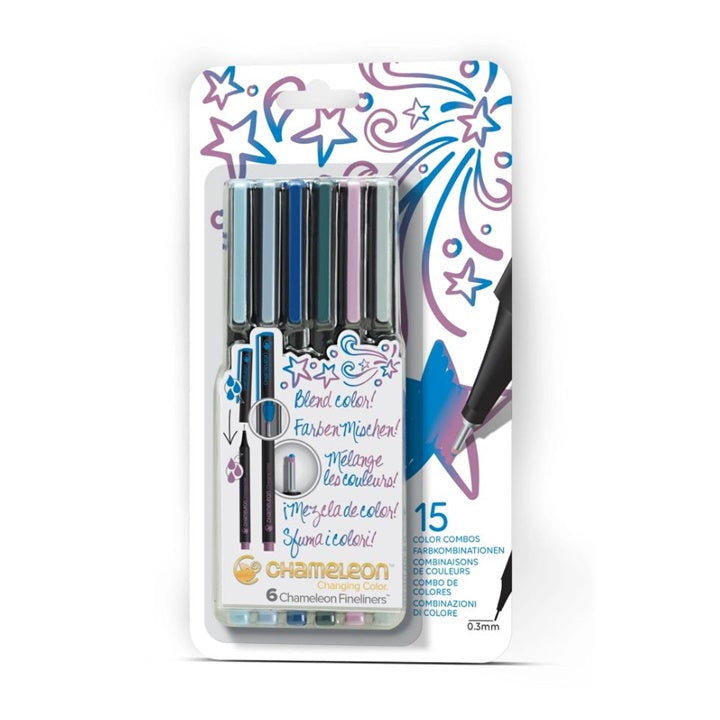 Фломастери Chameleon Cool Colors - 6 парчиња