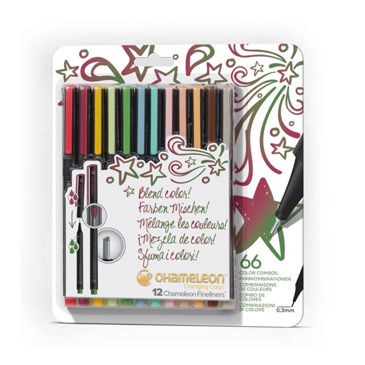 Фломастери Chameleon Designer Colors - 12 парчиња