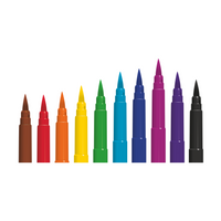 Фломастери Colorino Brush со долг четкаст врв – 10 бои