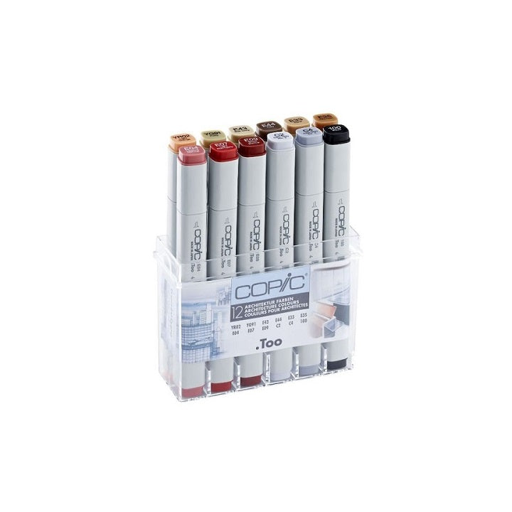 Фломастери COPIC Classic Architecture Colours - сет од 12 бр