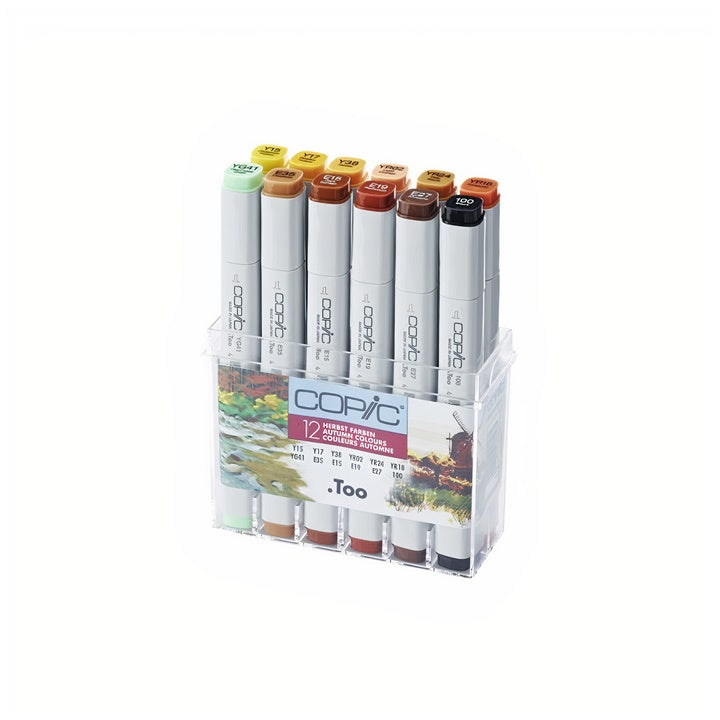 Фломастери COPIC Classic Autumn Colours - сет од 12 бр