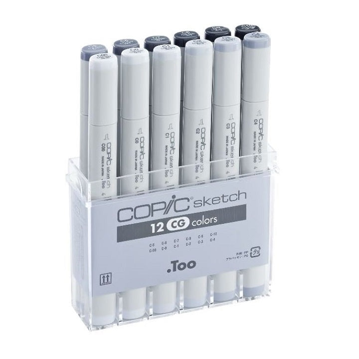 Фломастери COPIC Sketch Cool Grey  - сет од 12 производи