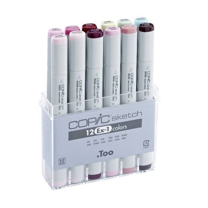 Фломастери COPIC Sketch Ex-1  - сет од 12 производи