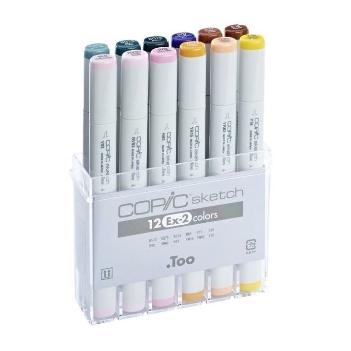 Фломастери COPIC Sketch Ex-2  - сет од 12 производи