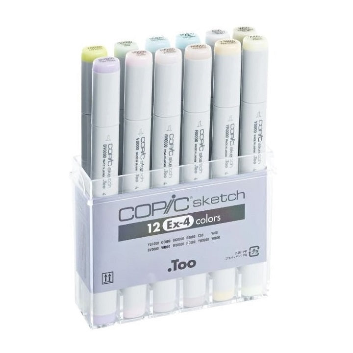 Фломастери COPIC Sketch Ex-4  - сет од 12 произовди