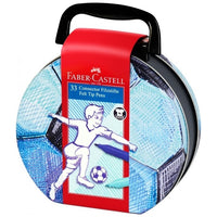 Фломастери Faber-Castell со клик капачка во куфер 33 парчиња