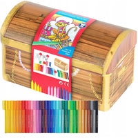 Фломастери Faber-Castell со клик капачка во кутија 33 парчиња